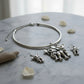 Pendant Burnished Silver Double Elephant Choker