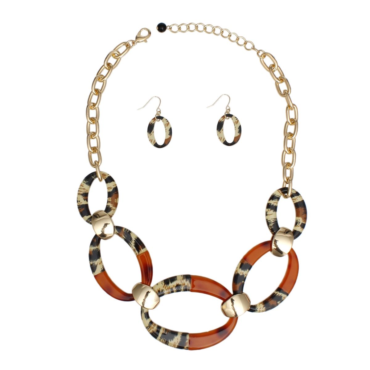 Link Collar Urban Jungle Leopard Print Necklace