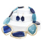 Collar Dreamy Marbled Blue Artful Necklace Women