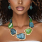 Collar Dreamy Marbled Green Artful Necklace Women