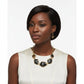 Collar Dimensional Bright Camouflage Link Necklace