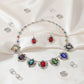 Collar Silver Filigree Multicolor Crystal Necklace