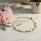 AKA Pink and Green Linked Gold Chain Necklace