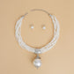 Pendant XL White Pearl 6 Strand Twisted Choker