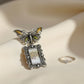 Brooch Antique Butterfly Square Picture Frame Pin
