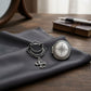 Brooch Antique Cross Round Picture Frame Pin