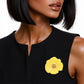 Magnetic Brooch Yellow Poppy Pin for Women