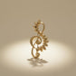 Brooch Gold Treble Clef Cream Marquise Stone Pin