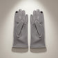Gray Woolen Cute Rabbit Touchscreen Winter Gloves
