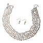 Ivory Bead Layered Necklace Set