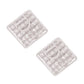 Silver Pave Square Tray D Studs
