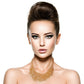 Metal Square Drop Necklace Set