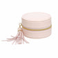 Pink Travel Round Jewelry Box Organizer for Women