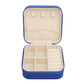 Blue Travel Square Jewelry Box Organizer for Women