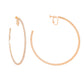 Clip On Medium Gold Pave C Hoops for Women