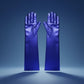 Royal Blue Metallic Formal Long Gloves ZPB SGRHO