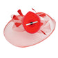 DST Red Flowers Derby Tilt Feather Fascinator