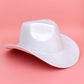 Cowboy Hat White Iridescent Stripe Fashion Hat