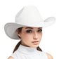 Cowboy Hat White Glittery Silver Rodeo Style