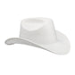 Cowboy Hat White Glittery Silver Rodeo Style