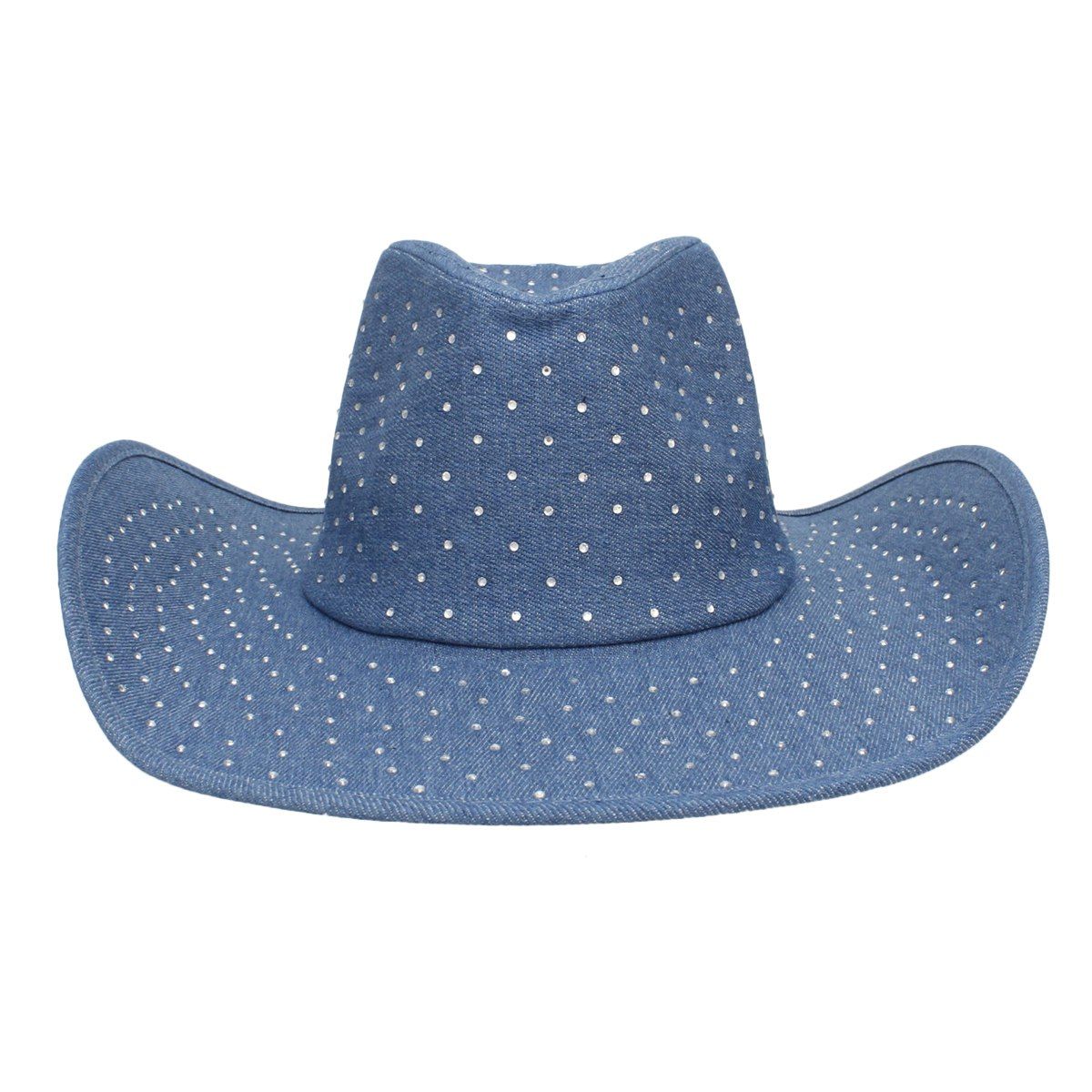 Cowboy Hat Denim Rhinestone Cowgirl Fashion Hat