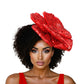 XL Flower Red Sequin Hair Clip Headband Brooch