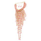 Pink and Yellow Clustered Fringe Pearl Set
