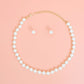 Necklace Cream Glass 10mm Pearls for Women