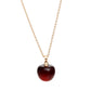 Pendant Cherry Drop Deep Red Gold Chain Necklace