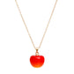 Pendant Cherry Drop Orange Red Gold Chain Necklace