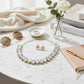 Pastel Teardrop Crystals Gemstone Collar Necklace