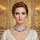 Ocean Teardrop Crystals Gemstone Collar Necklace