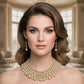 Brown Pearl Glass Bead Woven Collar Bib Necklace