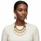 Wood Bead Natural and Glam Multi Layer Necklace