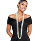 Necklace Cream Glass Endless Pearls for Women