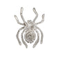 Brooch Spooky Sparkle Silver Spider Black Red Pin