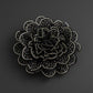 Black Camellia Flower Sparkle Brooch Hair Clip