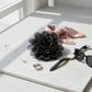 Black Camellia Flower Sparkle Brooch Hair Clip
