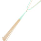 Mint Suede Drop Necklace Set