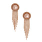 Brown Pearl Fringe Clip Ons