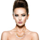 Clear Glass Bead Necklace Set