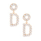 Gold Dangling D Earrings