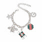 Red & Green Radiance: Zawadi Charm Bracelet