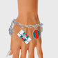 Red & Green Radiance: Zawadi Charm Bracelet