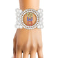 OES Sorority Round White Pearl Bracelet for Women