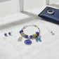 SGRHO Snake Chain Triple Charm Luxe Bead Bracelet