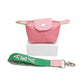 AKA Sorority Pink Nylon Wristlet Strap Mini Pouch