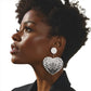 Drop Sparkling Love Black White Heart Earrings