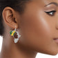Fish Hooks Silver African Woman Rhinestone Earring