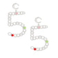 Drop Silver C No 5 Chain Detailed Earrings Women